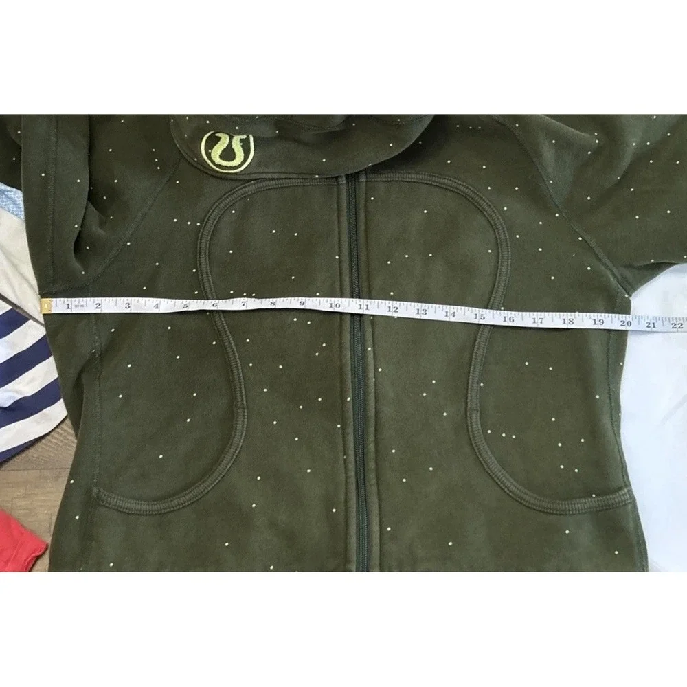 Lululemon‎ Women's RARE Polka Dot Full Zip Hooded Scuba Jacket No Pilling